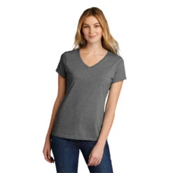 Port & Company Women's Graphite Heather Tri-Blend V-Neck Tee -Best Clothing Shop LPC330V Graphite Heather HTF