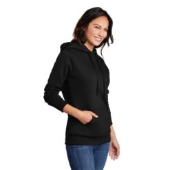 Port & Company Women's Jet Black Core Fleece Pullover Hoodie -Best Clothing Shop LPC78H Jet Black HTS