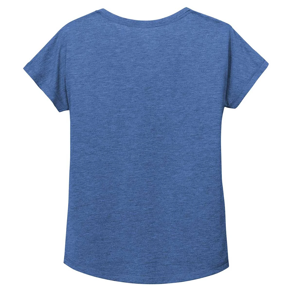 Sport-Tek Women's True Royal Heather PosiCharge Tri-Blend Wicking Dolman Tee 2 Sport-Tek Women's True Royal Heather PosiCharge Tri-Blend Wicking Dolman Tee - Image 2