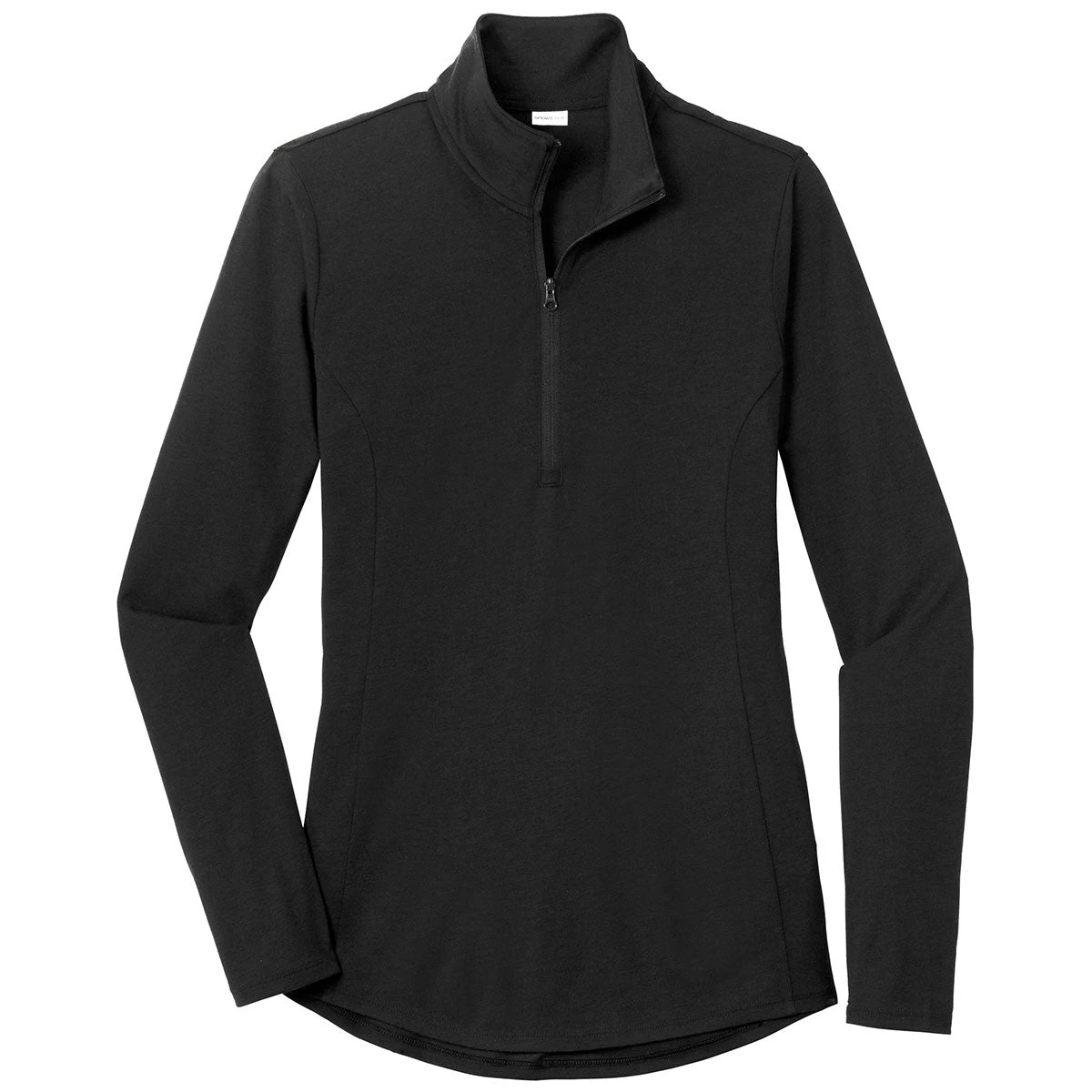 Sport-Tek Women's Black Triad Solid PosiCharge Tri-Blend Wicking 1/4-Zip Pullover 1 Sport-Tek Women's Black Triad Solid PosiCharge Tri-Blend Wicking 1/4-Zip Pullover
