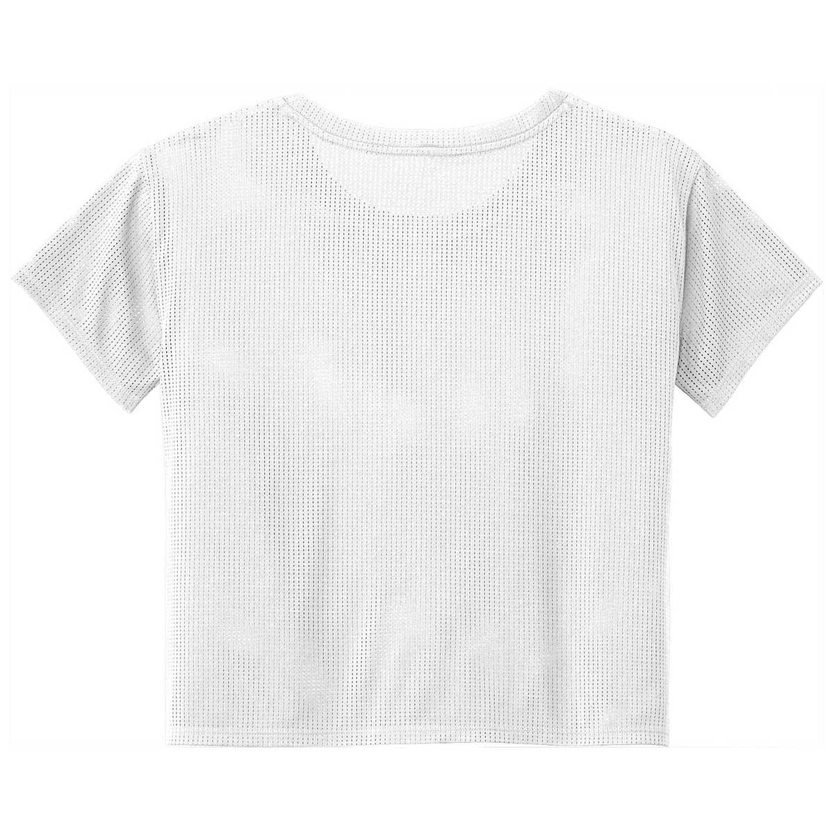 Sport-Tek Women's White PosiCharge Tri-Blend Wicking Draft Crop Tee 2 Sport-Tek Women's White PosiCharge Tri-Blend Wicking Draft Crop Tee - Image 2