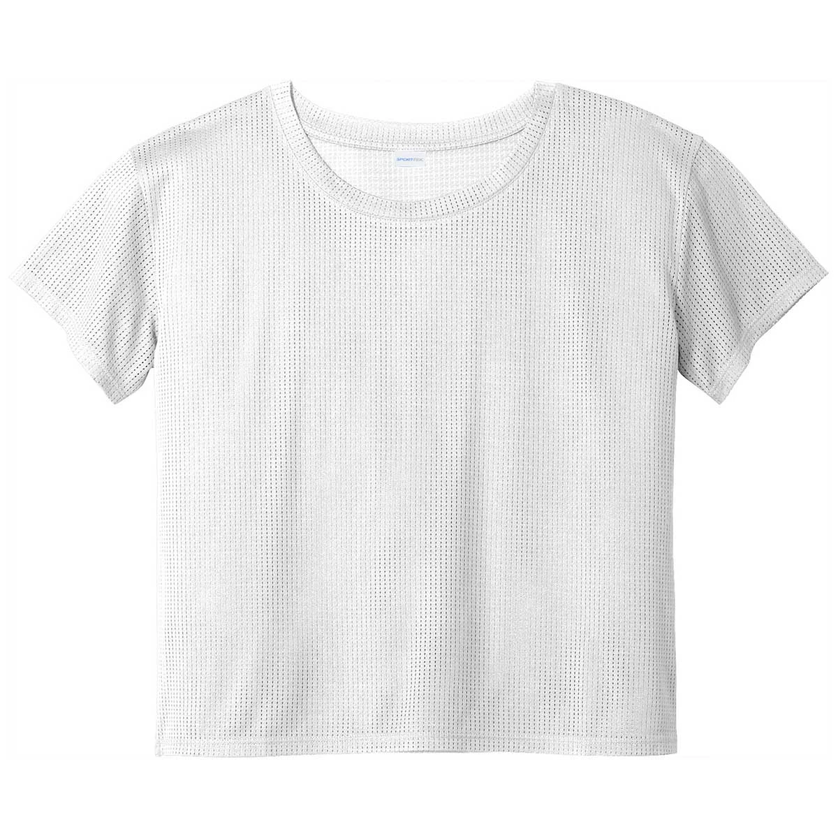 Sport-Tek Women's White PosiCharge Tri-Blend Wicking Draft Crop Tee 1 Sport-Tek Women's White PosiCharge Tri-Blend Wicking Draft Crop Tee