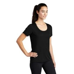 Sport-Tek Women's Black Posi-UV Pro Scoop Neck Tee 11 Sport-Tek Women's Black Posi-UV Pro Scoop Neck Tee -Best Clothing Shop LST420 Black HTS