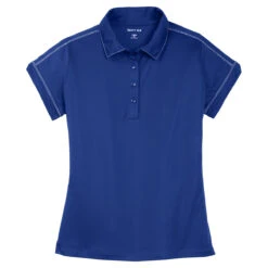 Sport-Tek Women's True Royal Contrast Stitch Micropique Sport-Wick Polo