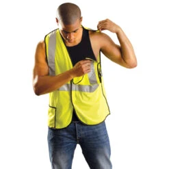 OccuNomix Yellow High Visibility Premium Mesh 5-pt. Break-Away Vest