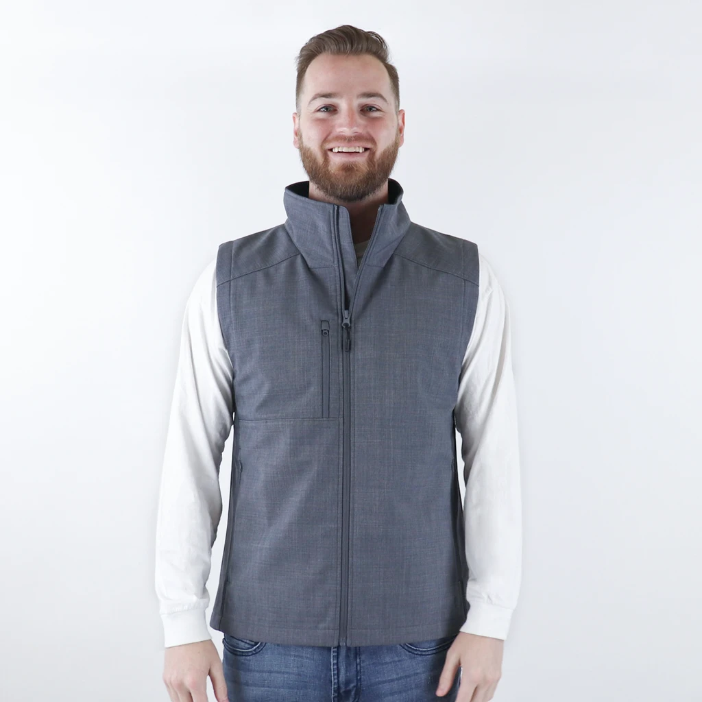 Zusa Men's Charcoal Cross-Hatch Wanderlust Vest 3 Zusa Men's Charcoal Cross-Hatch Wanderlust Vest - Image 3