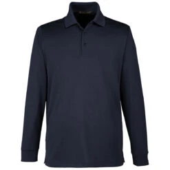 Harriton Men's Dark Navy Tall Advantage Snag Protection Plus Long Sleeve Polo