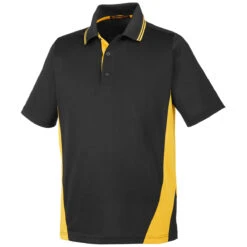 Harriton Men's Black/ Sunray Yellow Tall Flash Snag Protection Plus Colorblock Polo 5 Harriton Men's Black/ Sunray Yellow Tall Flash Snag Protection Plus Colorblock Polo -Best Clothing Shop M386T TA S