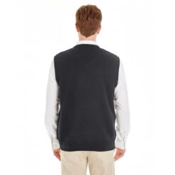 Harriton Men's Black Pilbloc V-Neck Sweater Vest -Best Clothing Shop M415 Black HTB