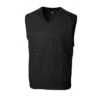 Cutter & Buck Men's Black Douglas V-Neck Vest