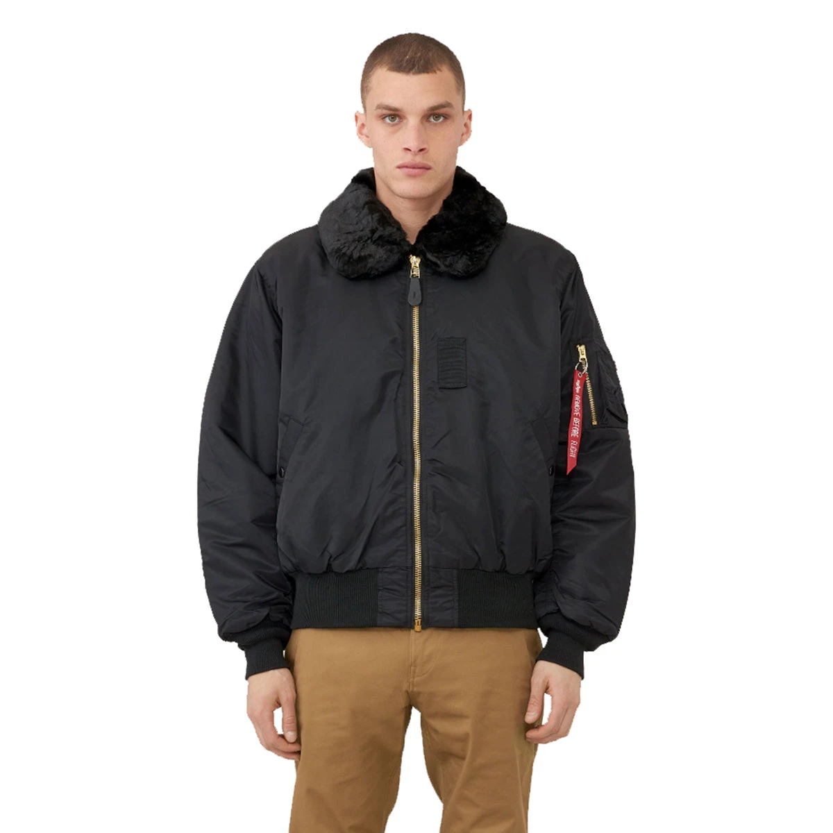 Alpha Industries Men's Black B-15 Flight Jacket 2 Alpha Industries Men's Black B-15 Flight Jacket - Image 2