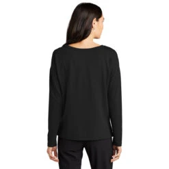 Mercer+Mettle Women's Deep Black Stretch Drop Shoulder Pullover -Best Clothing Shop MM3013 DeepBlack HTB