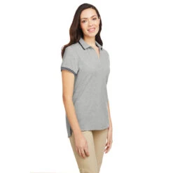 Nautica Women's Oxford Deck Polo -Best Clothing Shop N17168 Oxford HTS