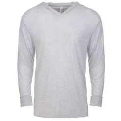 Next Level Unisex Heather White Triblend Long Sleeve Hoodie
