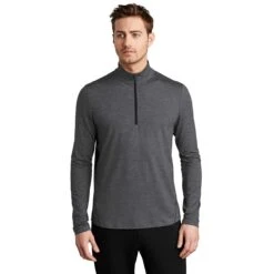OGIO Men's Gear Grey Heather Endurance Force Quarter Zip -Best Clothing Shop OE341 Gear Grey Heather HTF