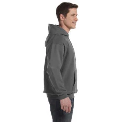 Hanes Men's Smoke Grey 7.8 Oz. EcoSmart 50/50 Pullover Hood -Best Clothing Shop P170 Smoke Grey HTS