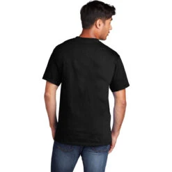 Port & Company Men's Jet Black Core Cotton DTG Tee -Best Clothing Shop PC54DTG JetBlack HTB