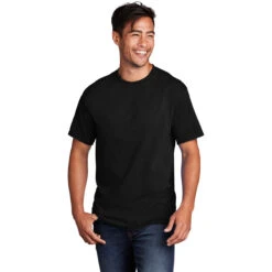 Port & Company Men's Jet Black Core Cotton DTG Tee -Best Clothing Shop PC54DTG JetBlack HTF
