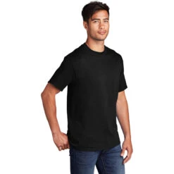 Port & Company Men's Jet Black Core Cotton DTG Tee -Best Clothing Shop PC54DTG JetBlack HTS