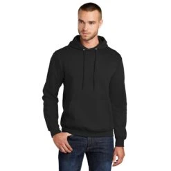 Port & Company Men's Jet Black Tall Core Fleece Pullover Hoodie -Best Clothing Shop PC78HT Jet Black HTF