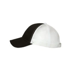 Valucap Black/White Sandwich Trucker Cap 5 Valucap Black/White Sandwich Trucker Cap -Best Clothing Shop S102 Black White 3