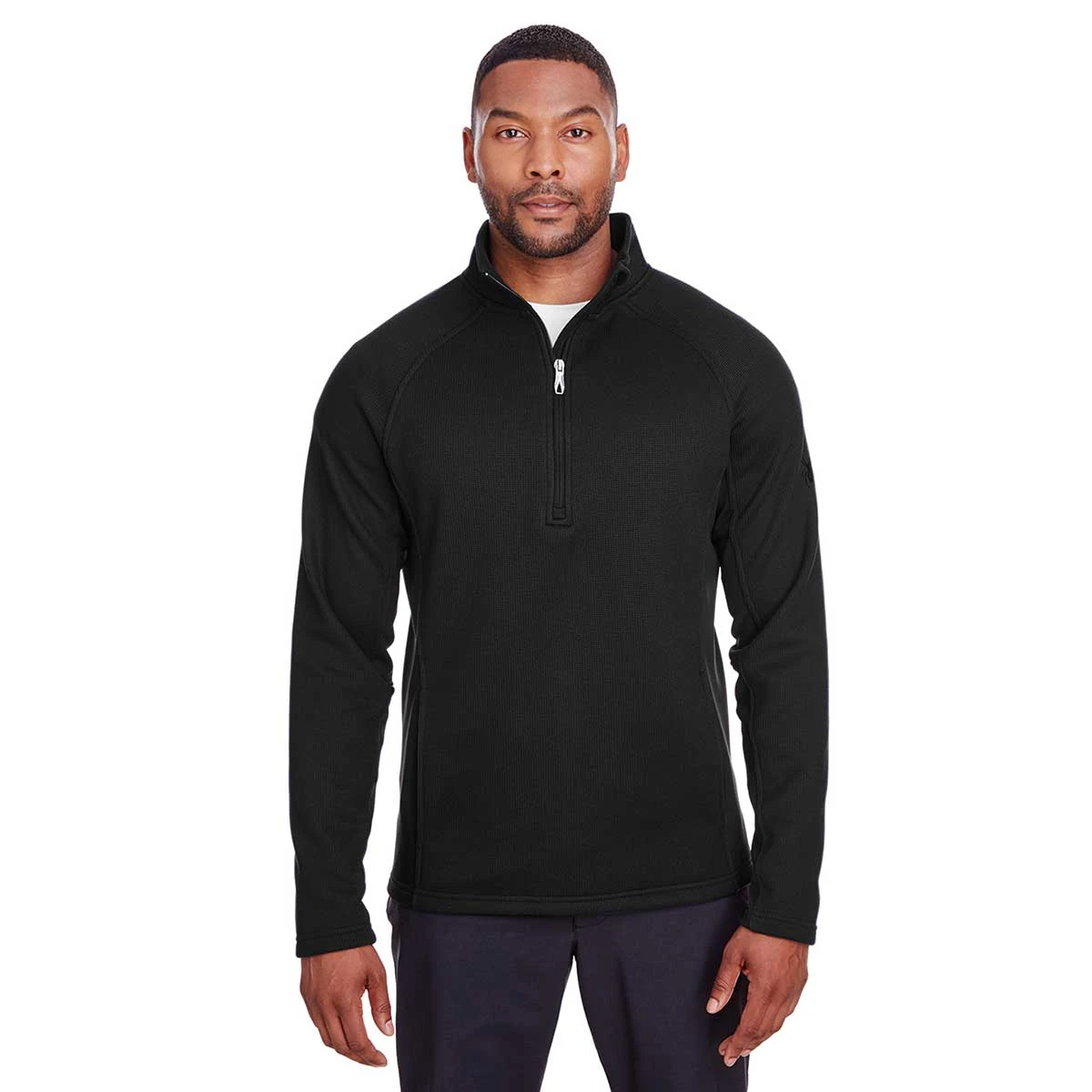 Spyder Men's Black/Black Constant Half-Zip Sweater 1 Spyder Men's Black/Black Constant Half-Zip Sweater