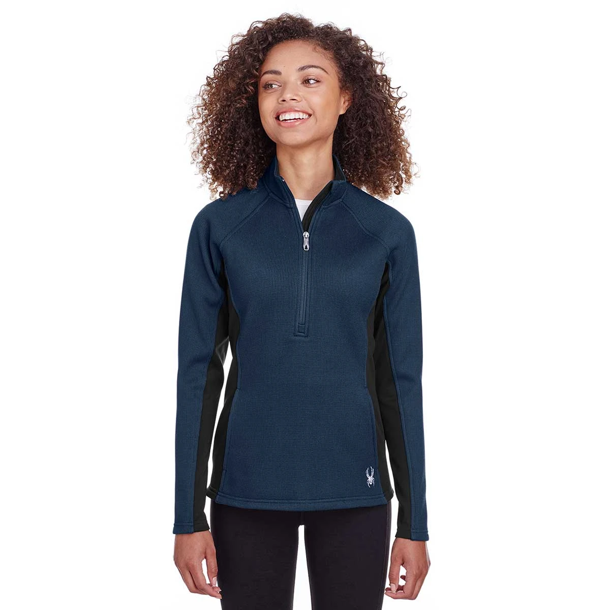 Spyder Women's Frontier/Black Constant Half-Zip Sweater 1 Spyder Women's Frontier/Black Constant Half-Zip Sweater