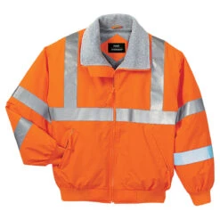 Port Authority Men's Safety Orange/Reflective Enhanced Visibility Challenger Jacket With Reflective Taping