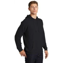 Sport-Tek Men's Black Lightweight French Terry Pullover Hoodie -Best Clothing Shop ST272 Black HTS