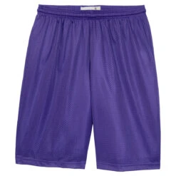 Sport-Tek Men's Purple Long PosiCharge Classic Mesh Short