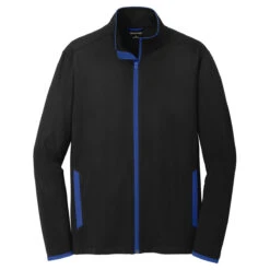Sport-Tek Men's Black/ True Royal Sport-Wick Stretch Contrast Full-Zip Jacket
