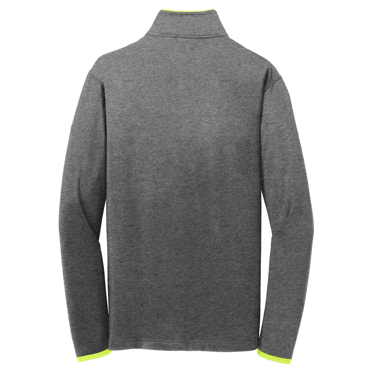 Sport-Tek Men's Charcoal Grey Heather/ Charge Green Sport-Wick Stretch Contrast Full-Zip Jacket 2 Sport-Tek Men's Charcoal Grey Heather/ Charge Green Sport-Wick Stretch Contrast Full-Zip Jacket - Image 2
