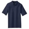 Port Authority Men's Navy Tall Silk Touch Polo With Pocket