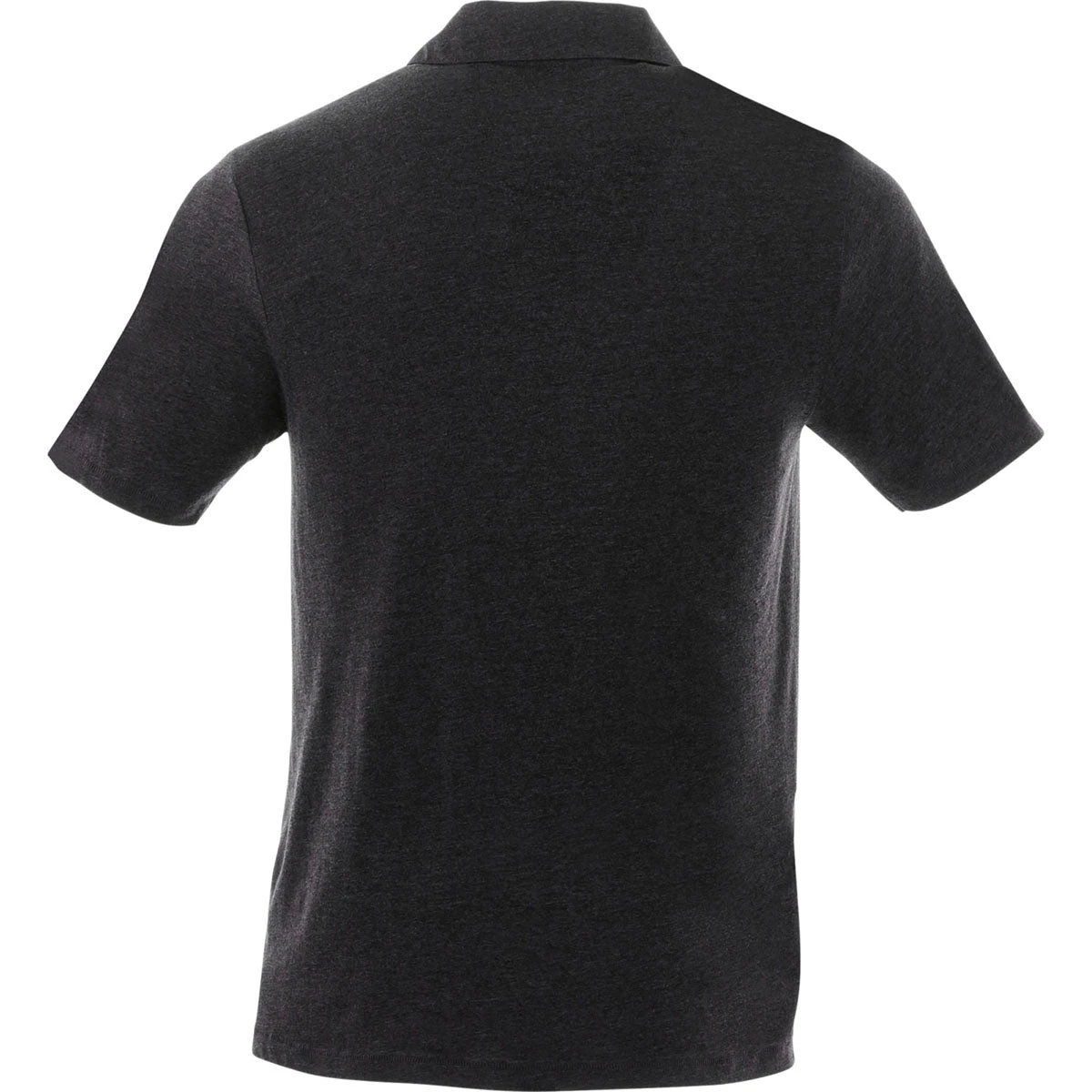 Elevate Men's Heather Dark Charcoal Acadia Short Sleeve Polo 2 Elevate Men's Heather Dark Charcoal Acadia Short Sleeve Polo - Image 2