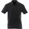 Elevate Men's Heather Dark Charcoal Acadia Short Sleeve Polo