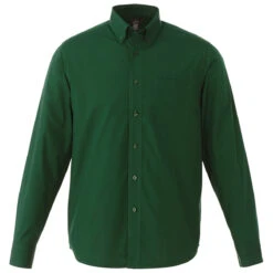 Elevate Men's Forest Green Preston Long Sleeve Shirt Tall
