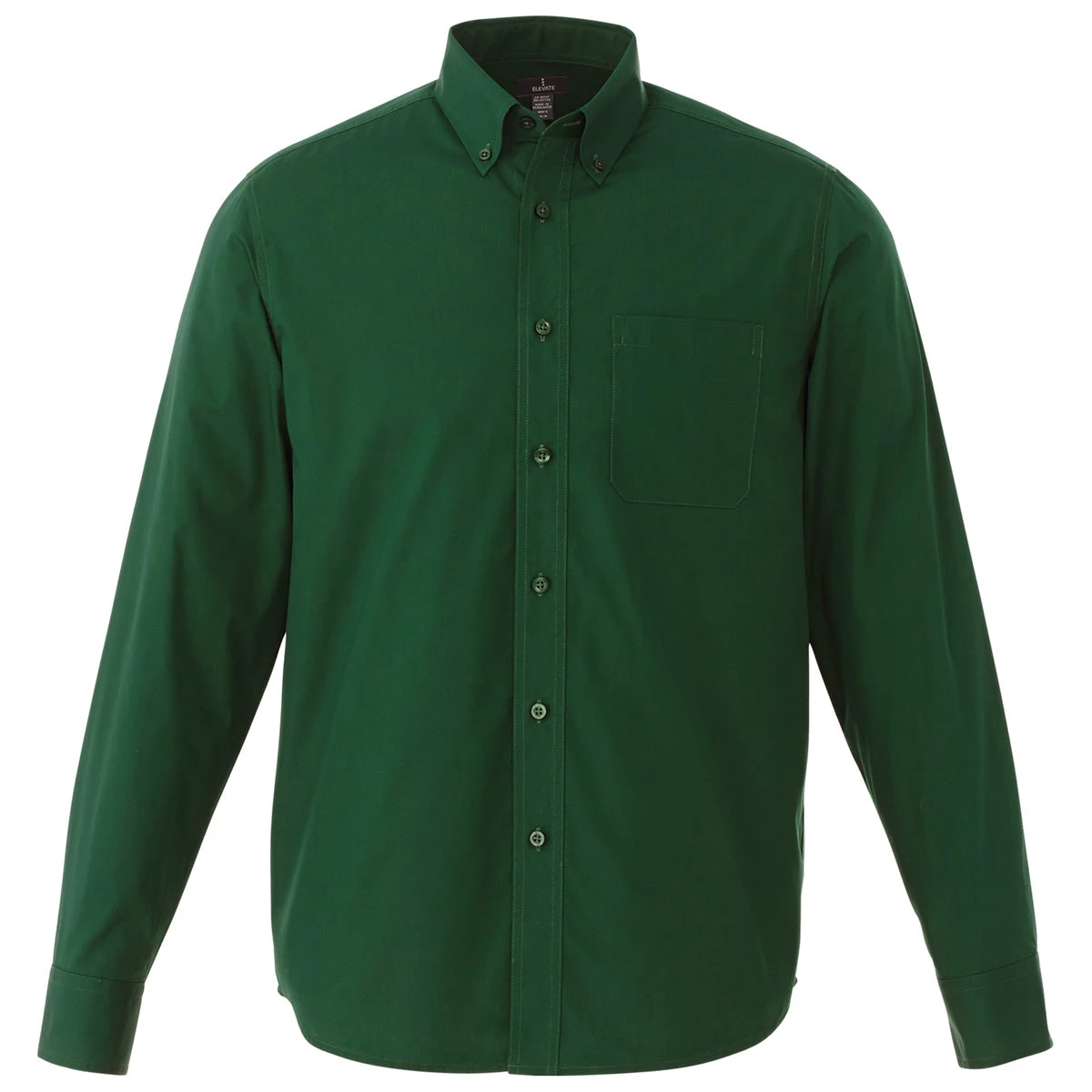 Elevate Men's Forest Green Preston Long Sleeve Shirt Tall 1 Elevate Men's Forest Green Preston Long Sleeve Shirt Tall