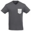 Elevate Men's Heather Dark Charcoal/White Monroe Short Sleeve Pocket Tee
