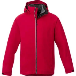 Elevate Men's Team Red/Heather Dark Charcoal Arlington 3-in-1 Jacket