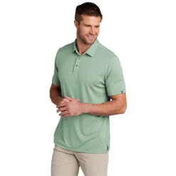 TravisMathew Men's Beryl Green Heather Coto Performance Polo -Best Clothing Shop TM1MU410 Beryl Green Heather HTS