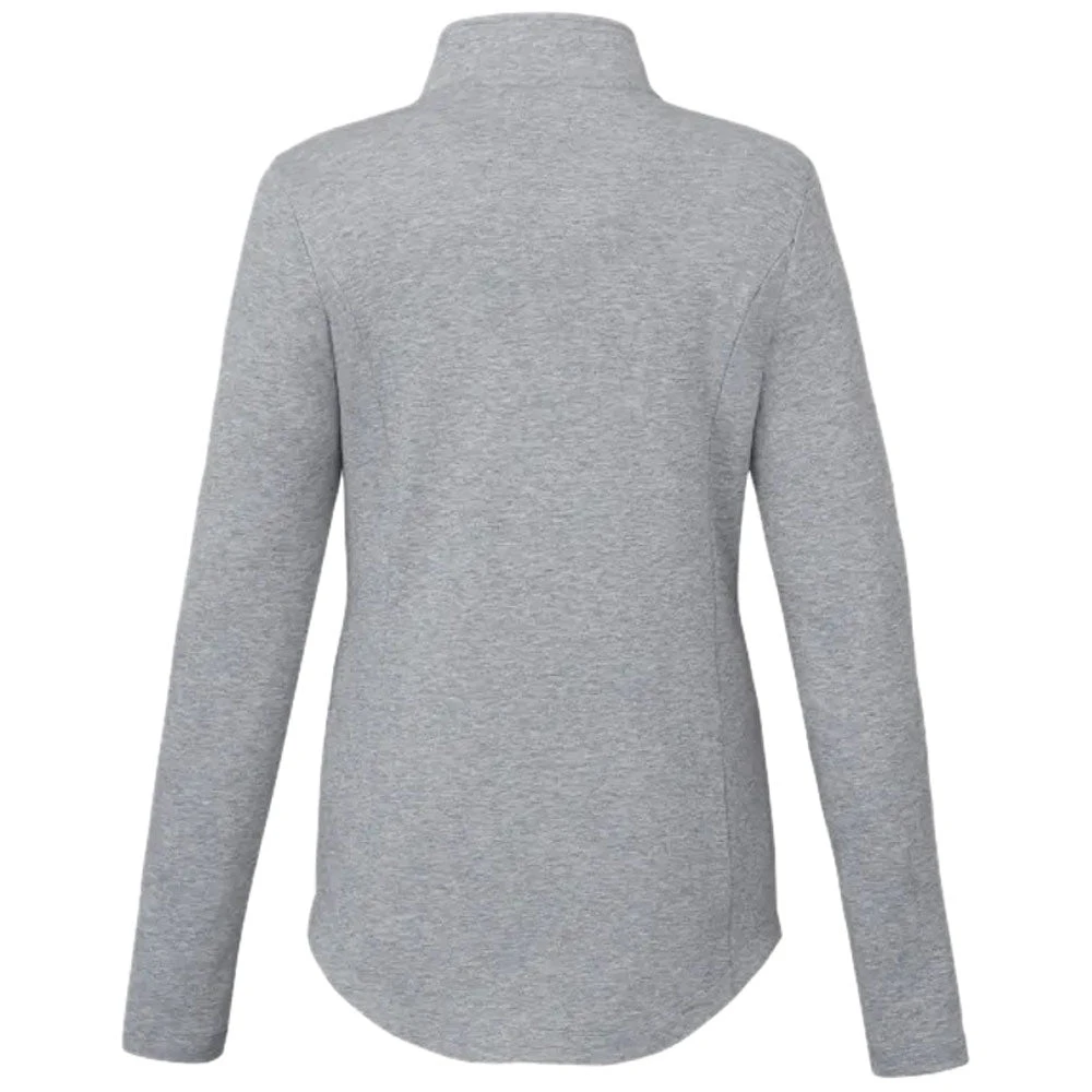 Elevate Women's Heather Grey Rigi Eco Knit Quarter Zip 2 Elevate Women's Heather Grey Rigi Eco Knit Quarter Zip - Image 2