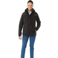 Elevate Women's Black Yamaska 3-IN-1 Jacket -Best Clothing Shop TM99306 995 HTF