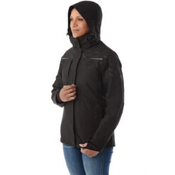 Elevate Women's Black Yamaska 3-IN-1 Jacket -Best Clothing Shop TM99306 995 HTS