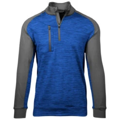 Levelwear Men's Royal/Charcoal Rampart Quarter Zip Pullover