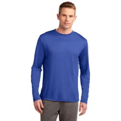 Sport-Tek Men's True Royal Tall Long Sleeve PosiCharge Competitor Tee