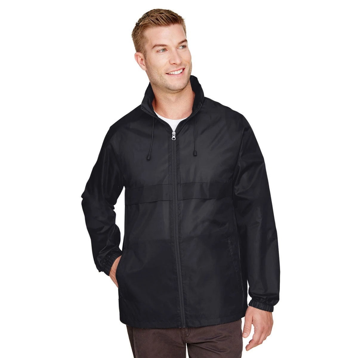 Team 365 Men's Black Zone Protect Lightweight Jacket 3 Team 365 Men's Black Zone Protect Lightweight Jacket - Image 3