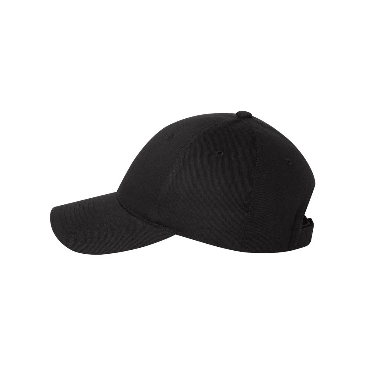 Valucap Black Poly/Cotton Twill Cap 3 Valucap Black Poly/Cotton Twill Cap - Image 3