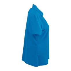 Greg Norman Women's Lagoon Play Dry Performance Mesh Polo -Best Clothing Shop WNS3K445 Lagoon R