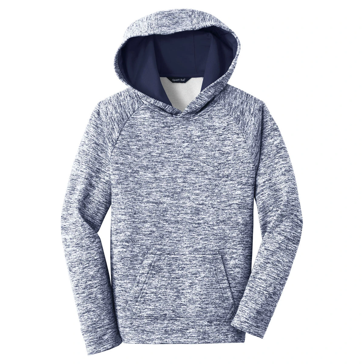 Sport-Tek Youth True Navy Electric Heather PosiCharge Fleece Hooded Pullover 1 Sport-Tek Youth True Navy Electric Heather PosiCharge Fleece Hooded Pullover