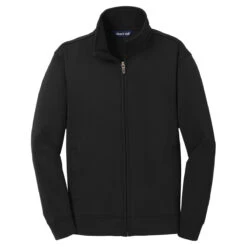 Sport-Tek Youth Black Sport-Wick Fleece Full-Zip Jacket